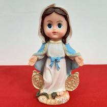 Imagem Infantil de Nossa Senhora das Graças de Resina - 15 cm