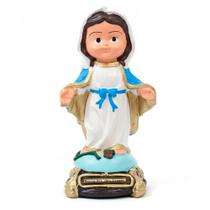 Imagem Infantil de Nossa Senhora das Graças sem Medalha em Borracha Inquebrável 15 cm Imagem Católica Estatueta