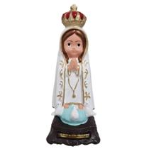 Imagem Infantil de Nossa Senhora de Fátima em Borracha Inquebrável 16 cm