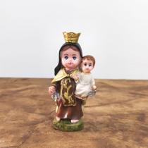 Imagem Infantil de Nossa Senhora do Carmo em Resina - 8 cm Imagem Infantil de Nossa Senhora do Carmo em Resina - 8 cm
