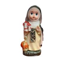 Imagem Infantil de Santa Edwiges de Resina 8 cm Imagem Católica Miniatura Decoração
