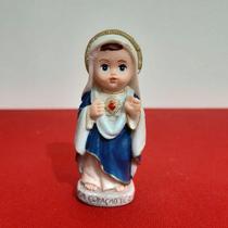 Imagem Infantil do Sagrado Coração de Maria de Resina - 8 cm