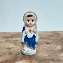 Imagem Infantil do Sagrado Coração de Maria em Resina - 8 cm