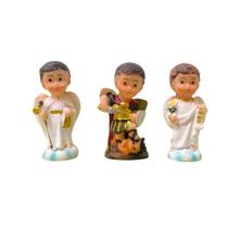 Imagem Infantil Dos Três Arcanjos Em Resina Imagem Infantil Dos Três Arcanjos Em Resina