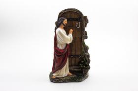 Imagem Jesus Bate à Porta Importado Resina 20 cm