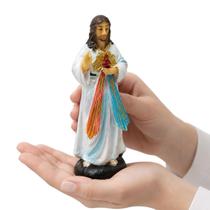 Imagem Jesus Misericordioso Miniatura Resina 8 cm