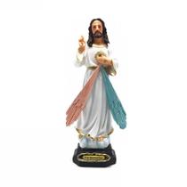 Imagem Jesus Misericordioso Raios Coração Resina 20 Cm