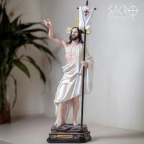 Imagem Jesus Ressuscitado 40cm Resina Importado