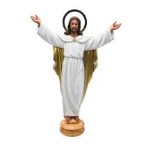 Imagem Jesus Ressuscitado Elegance Mesa ou Parede Resina 30 cm - FORNECEDOR 53