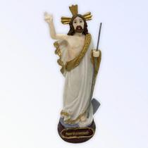 Imagem Jesus Ressuscitado Escultura Resina 15 cm Imagem Jesus Ressuscitado Escultura Resina 15 cm