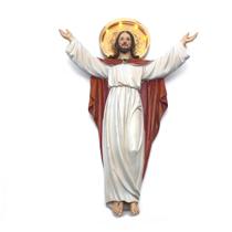 Imagem Jesus Ressuscitado Parede com Led Resina 26 cm