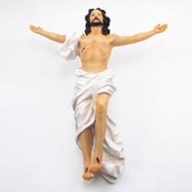 Imagem Jesus Ressuscitado Parede Importado Resina 30 cm - Amém Decoração Religiosa