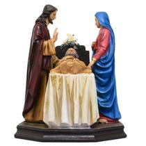 Imagem Jesus São José e Maria Vida Eterna Resina 30 Cm Imagem Jesus São José e Maria Vida Eterna Resina 30 Cm