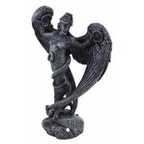 Imagem Lilith Pintada Cinza Escultura Resina 30 cm Imagem Lilith Pintada Cinza Escultura Resina 30 cm