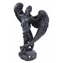 Imagem Lilith Pintada Cinza Escultura Resina 30 cm