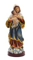 Imagem mãe rainha religiosa de resina 14cm Imagem mãe rainha religiosa de resina 14cm
