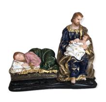 Imagem maria descansando maria dormindo 20cm resina - sofia decorações