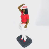 Imagem Maria Navalha Vermelha e Branca Escultura Resina Estatua 16 Cm