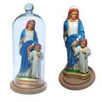 Imagem Maria Passa Na Frente 28cm Gesso Com Redoma De Vidro