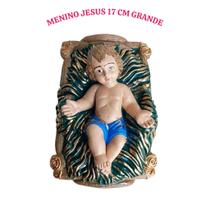 Imagem Menino Jesus cores vivas 17 cm grande , abençoe seu Natal linda peça para abençoar Seu Lar
