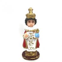 Imagem Menino Jesus de Praga Escultura Resina 07 cm Imagem Menino Jesus de Praga Escultura Resina 07 cm