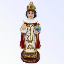 Imagem Menino Jesus de Praga Escultura Resina 15 cm Imagem Menino Jesus de Praga Escultura Resina 15 cm