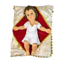Imagem Menino Jesus Solto Na Almofada Grande 30cm Imagem Menino Jesus Solto Na Almofada Grande 30cm