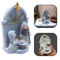 Imagem Mini Presépio Sagrada Família Resina 12 cm Imagem Mini Presépio Sagrada Família Resina 12 cm
