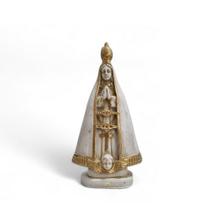 Imagem Nossa Senhora Aparecida 20cm Em Gesso Cor Cinza Decorativa Religiosa VÁRIAS VARIEDADES