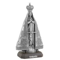 Imagem Nossa Senhora Aparecida 25 Cm Metal Base de Madeira - Sacred