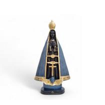 Imagem Nossa Senhora Aparecida 30cm Em Gesso Cor Azul Decorativa Religiosa VÁRIAS VARIEDADES