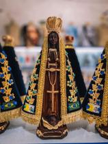 Imagem Nossa Senhora Aparecida 32cm Com Manto e Pérolas