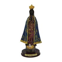 Imagem Nossa Senhora Aparecida Coroa Dourada Resina 15 cm