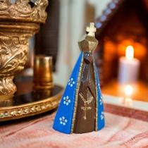 Imagem Nossa Senhora Aparecida em Madeira Entalhada a Mão Pequena