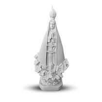 Imagem Nossa Senhora Aparecida Gesso Cru Flor 23cm