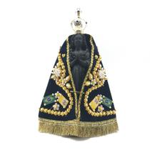 Imagem Nossa Senhora Aparecida Manto Tecido Com Coroa 20 Cm