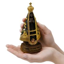 Imagem Nossa Senhora Aparecida Miniatura Resina 9 cm
