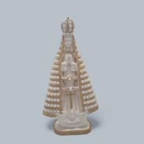 Imagem Nossa Senhora Aparecida Perola E Strass 30CM Branca