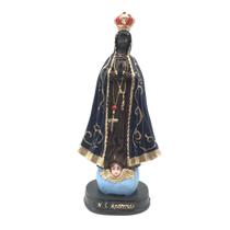 Imagem Nossa Senhora Aparecida Resina Maciça 20 Cm Imagem Nossa Senhora Aparecida Resina Maciça 20 Cm