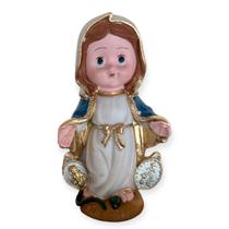 Imagem Nossa Senhora da Medalha Milagrosa Infantil 15cm Resina