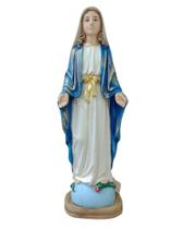 Imagem Nossa Senhora das Graças 30cm Gesso Manto Azul