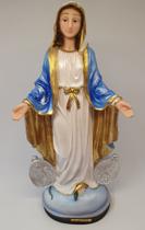 Imagem Nossa Senhora Das Graças com Medalha - Resina 30 cm