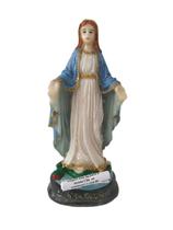 Imagem Nossa Senhora das Graças com Oração 12cm Resina