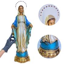 Imagem Nossa Senhora Das Graças Grande Resina À Mão Católico