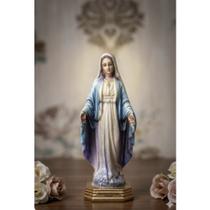 Imagem Nossa Senhora das Graças Metal Para Casa Painel do Carro 6,3cm