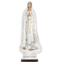 Imagem Nossa Senhora de Fátima 20cm Gesso Escultura Católica