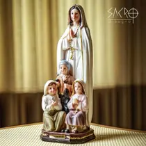 Imagem Nossa Senhora de Fátima 30cm Resina Importada