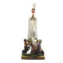 Imagem Nossa Senhora de Fatima com 3 Pastores Resina 40 cm