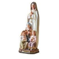 Imagem Nossa Senhora de Fátima com pastores Resina 30cm
