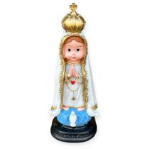Imagem Nossa Senhora De Fátima Infantil 15cm Resina